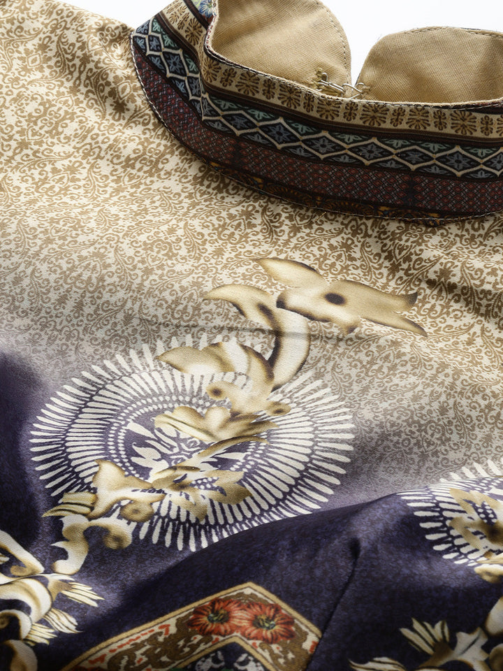 Semi-stitched Digital Print Lehenga Set