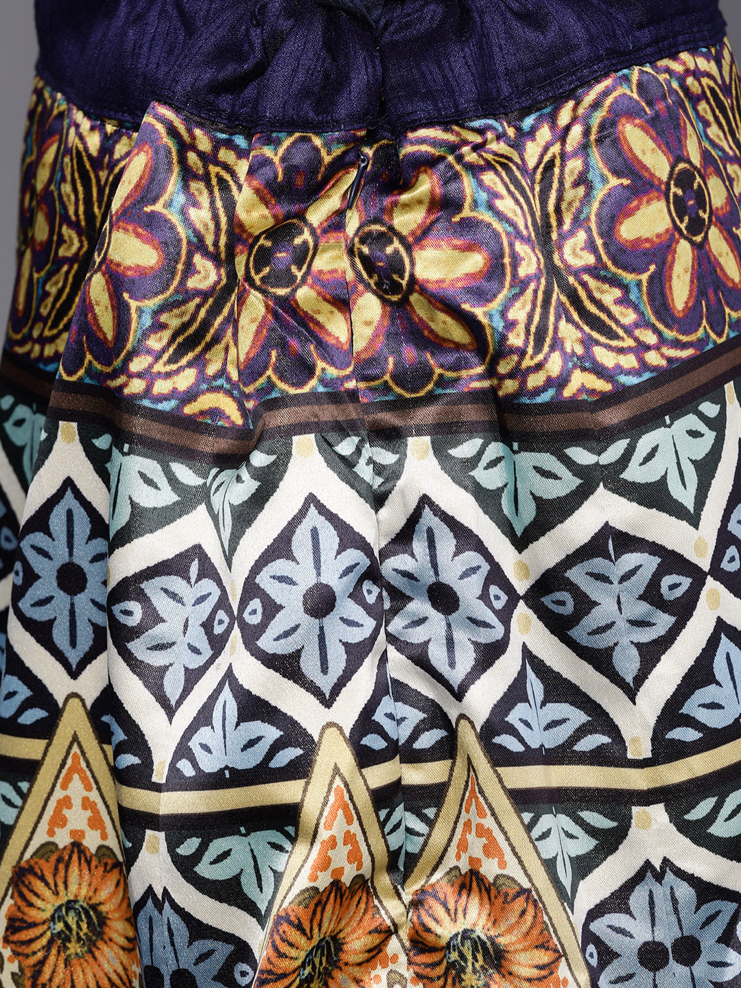 Semi-stitched Digital Print Lehenga Set