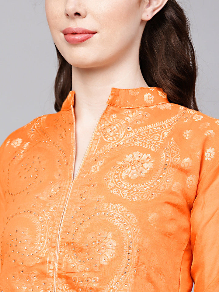 Banarasi Handloom Dress Material with Zari Weaving