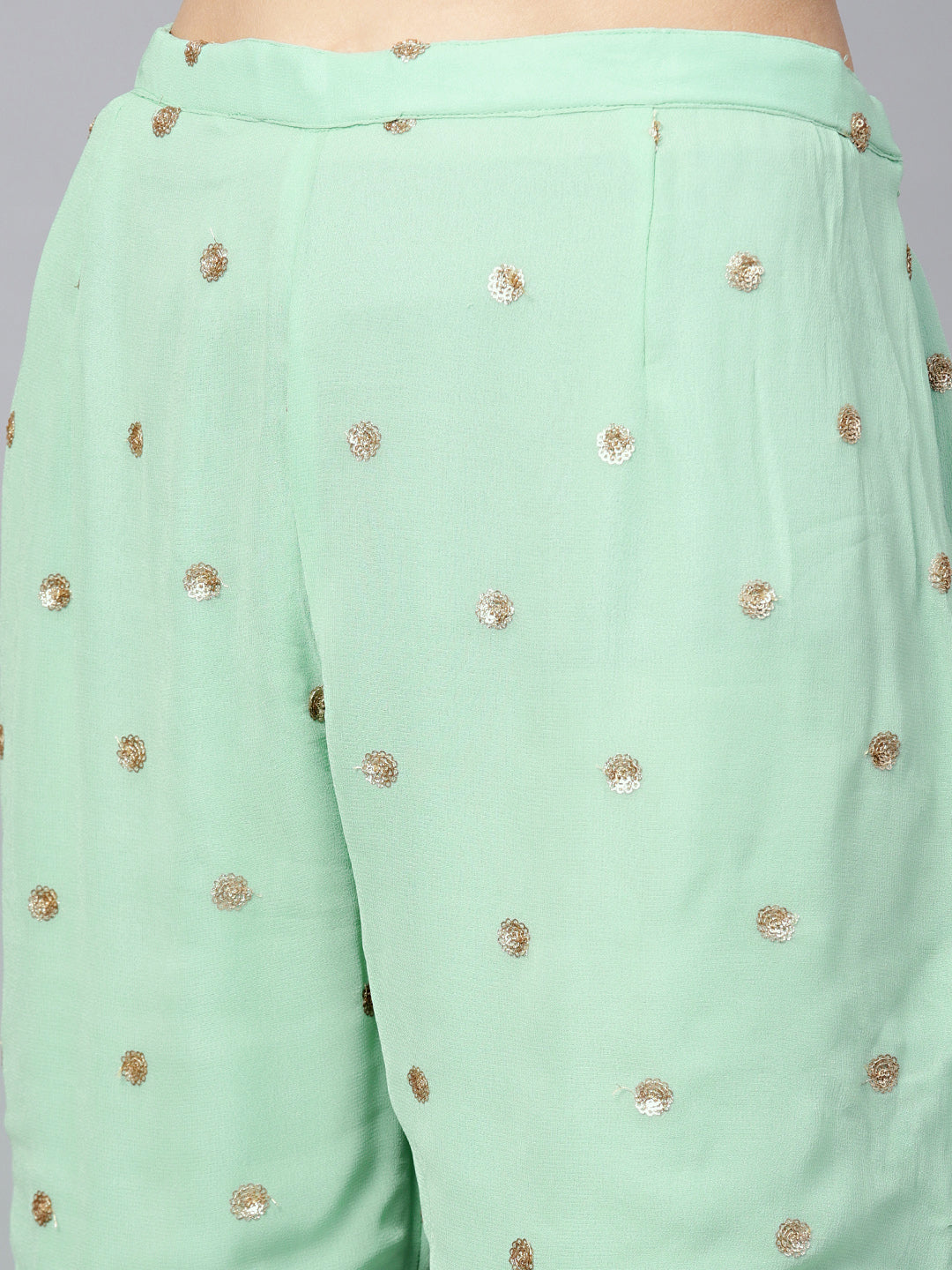 Kurta Sharara Set with Zari Sequin Embroidery