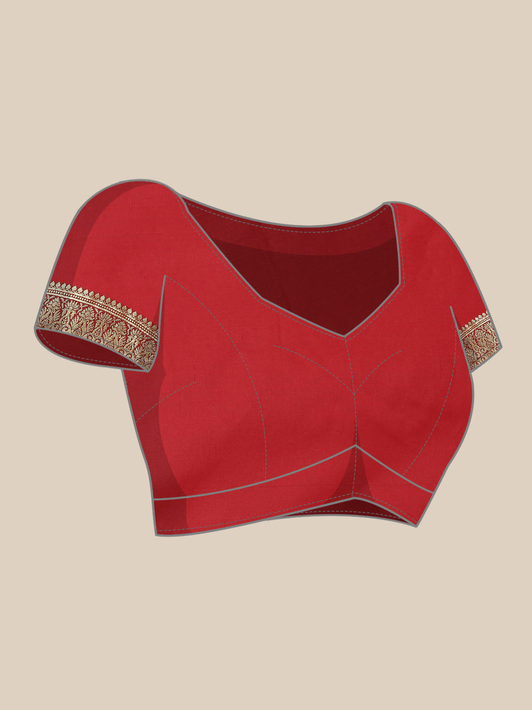 Red Ethnic Motifs Golden Zari Woven Mysore Silk Bridal Handloom Saree