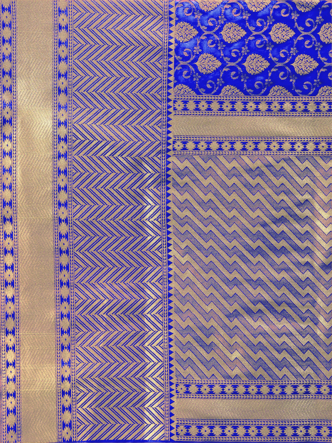 Banarasi Handloom Silk Saree with Zari Woven Floral Motifs