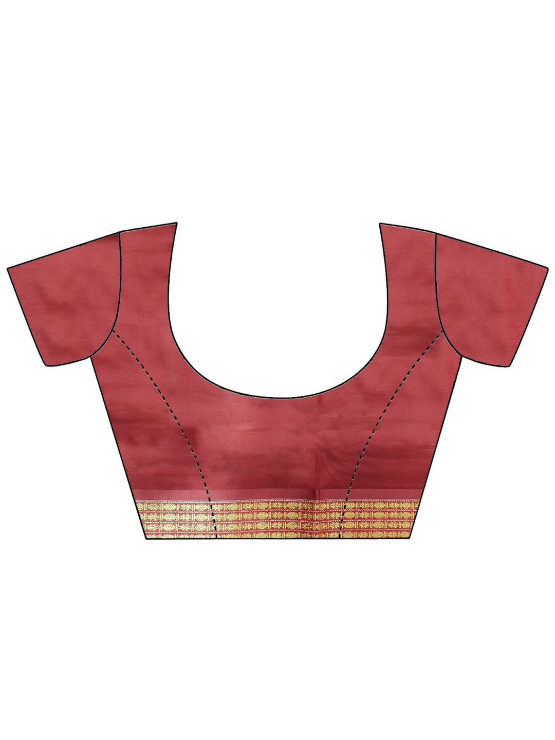 Traditional Narayan Peth Silk Saree with Contrast blouse and Zari weaving