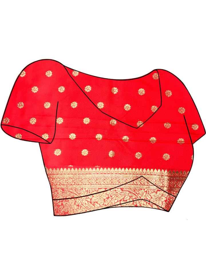 Resham & Zari Woven Traditional Silk Banarasi Saree with Ethnic ambi Motifs
