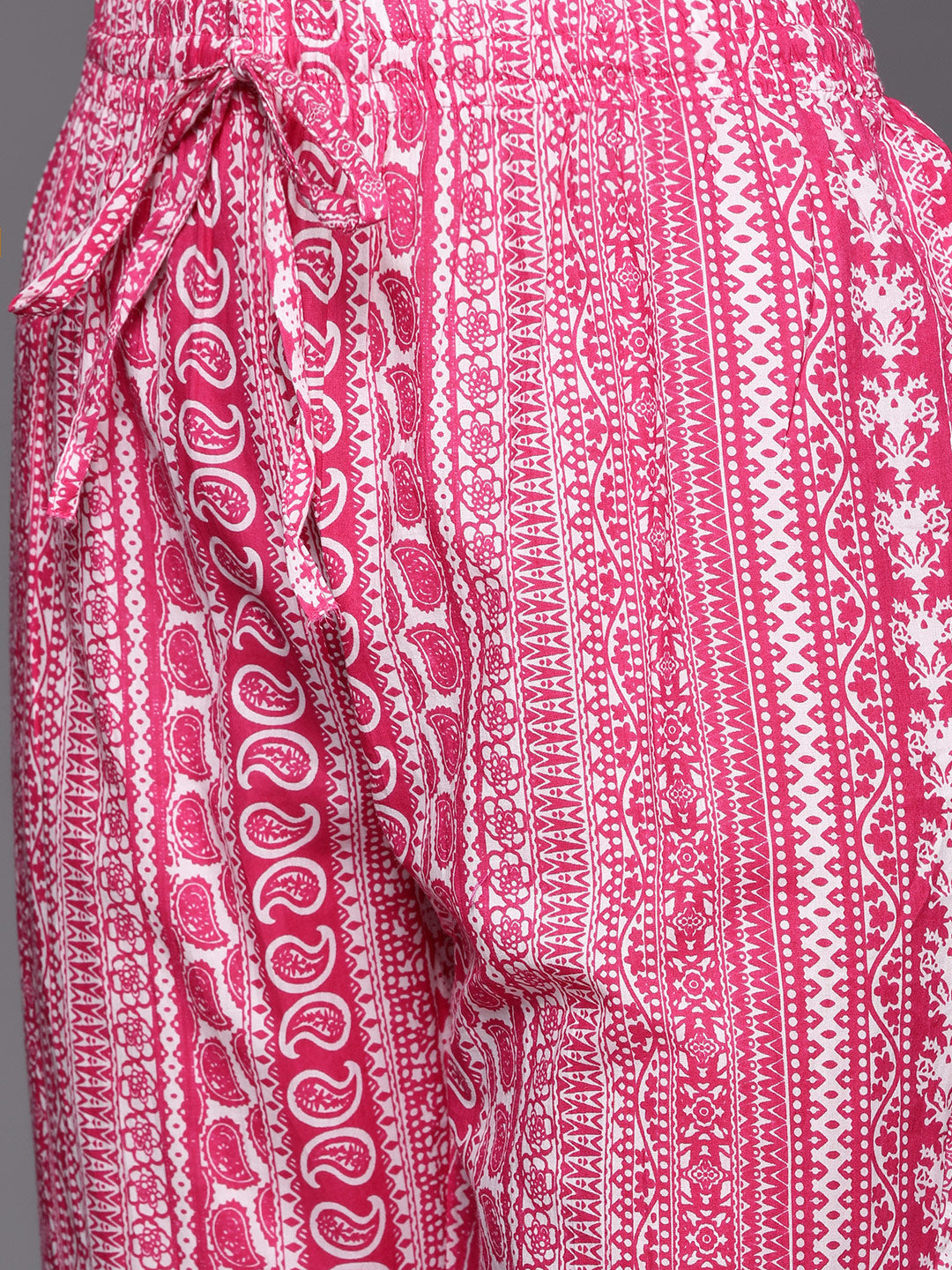 Cotton Batik Print Kurta Set with Bandhani Dupatta