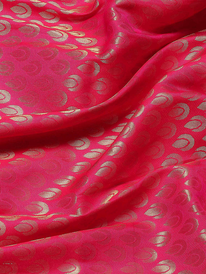Magenta Paithani Silk Handloom Saree with Meenakari Peacock Motifs