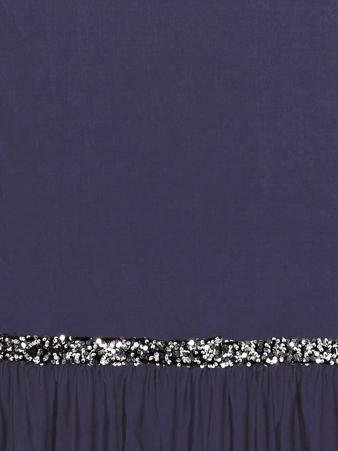 Ruffled Saree with SIlver Sequence Embellishments