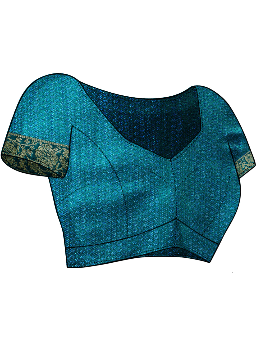 Teal Blue Handloom Banarasi Pure Silk Traditional Saree