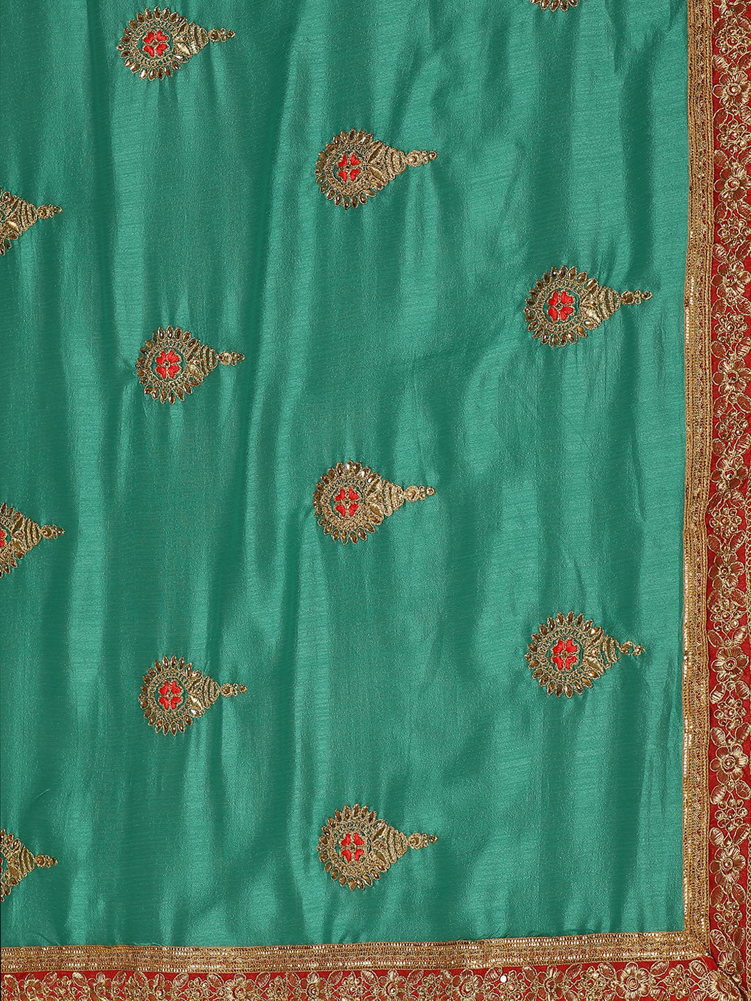 Crepe Silk Zari Embroidered Saree