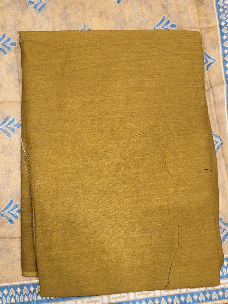 Kalamkari Print Unstitched Suit Dupatta with Mirror Embroidery & Tribal pattern