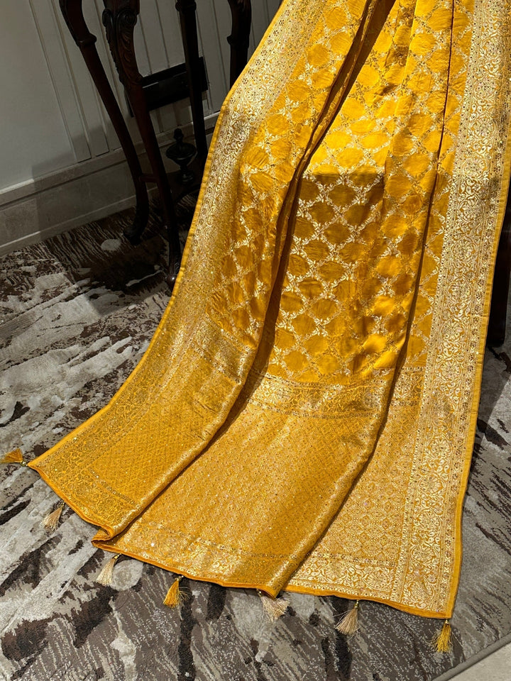 Radiant Yellow Silk Saree