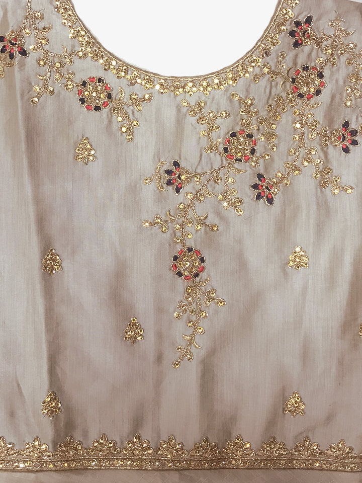 Banarasi Woven Gown with Zari Embroidered Dupatta