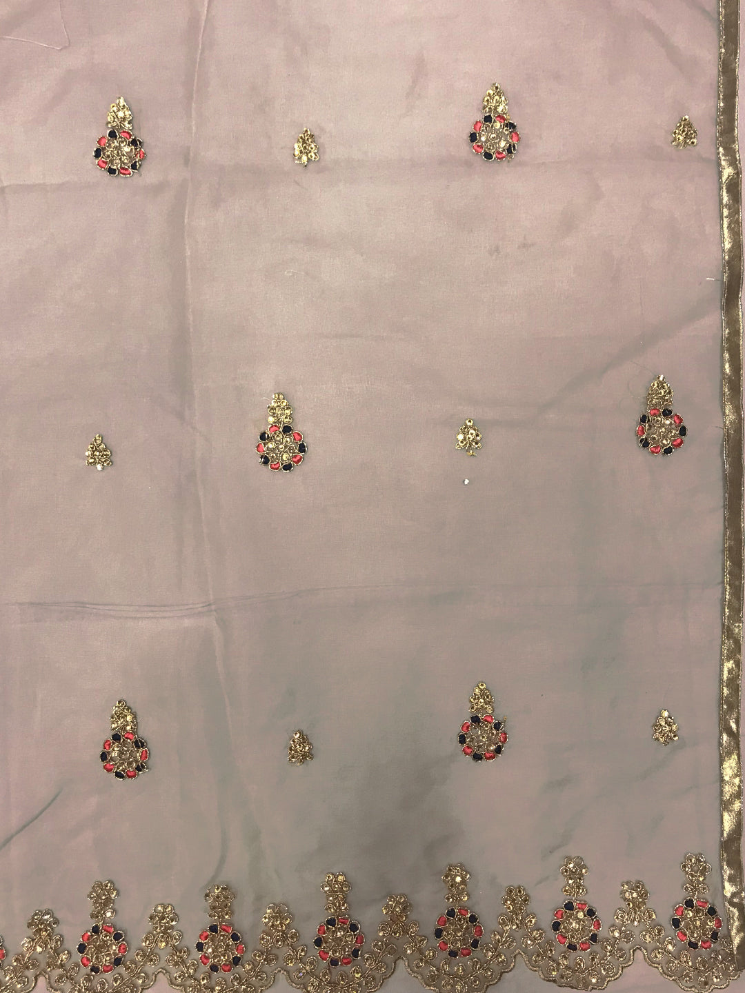 Banarasi Woven Gown with Zari Embroidered Dupatta