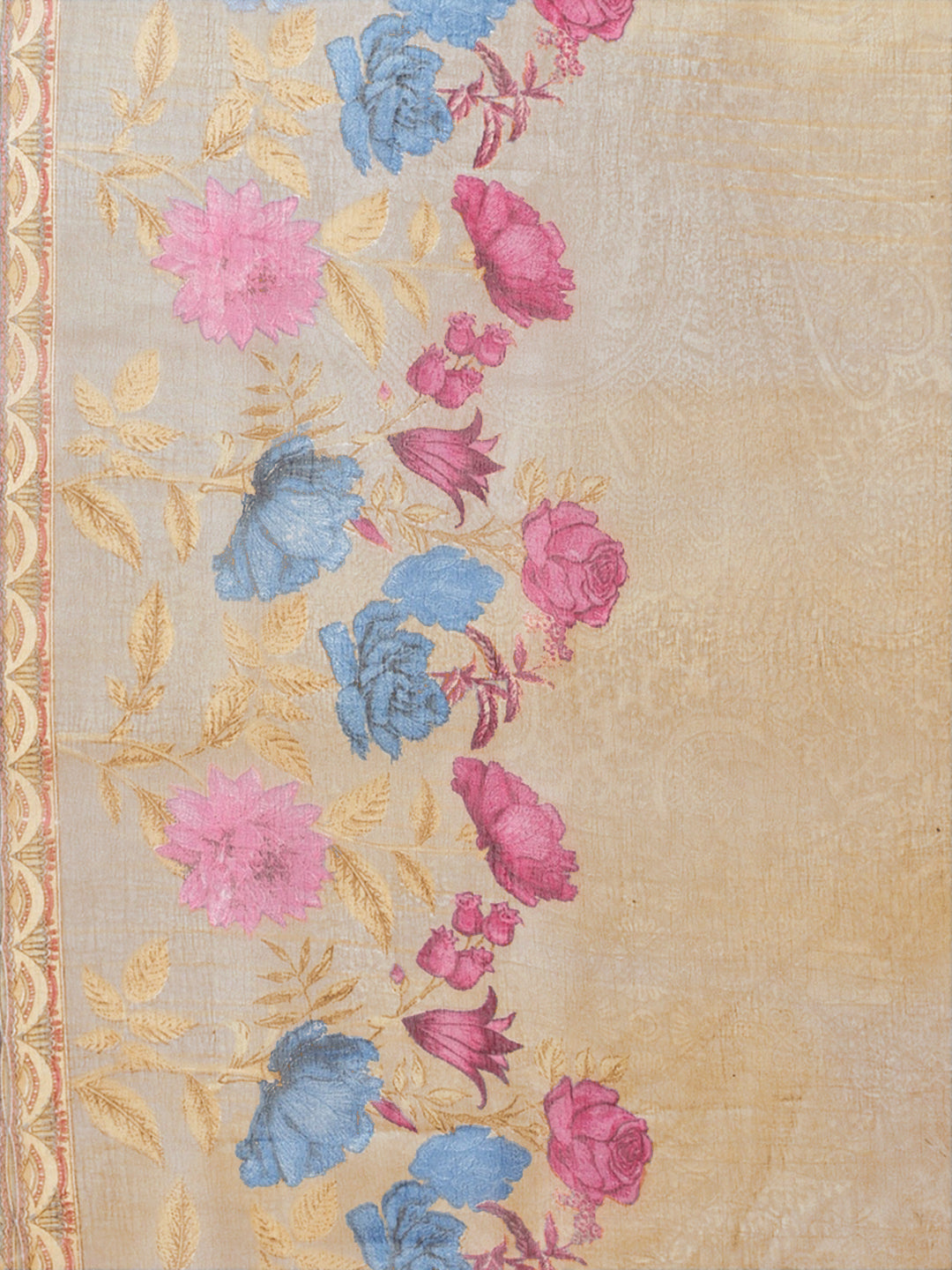Pastel Digital Floral Print Dress Material with Chiffon Printed Dupatta