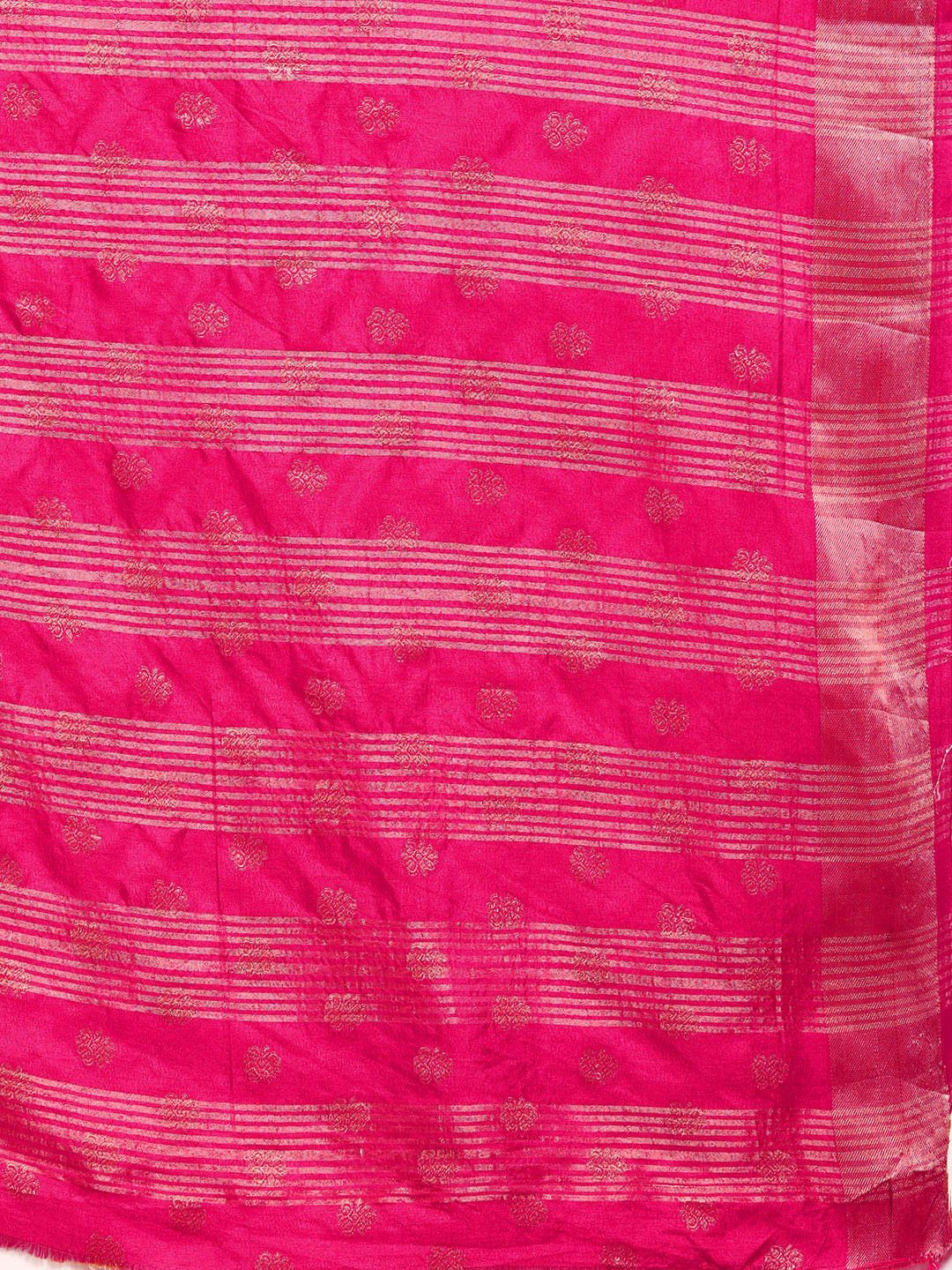 Pink Resham & Zari Woven Traditional Silk Saree