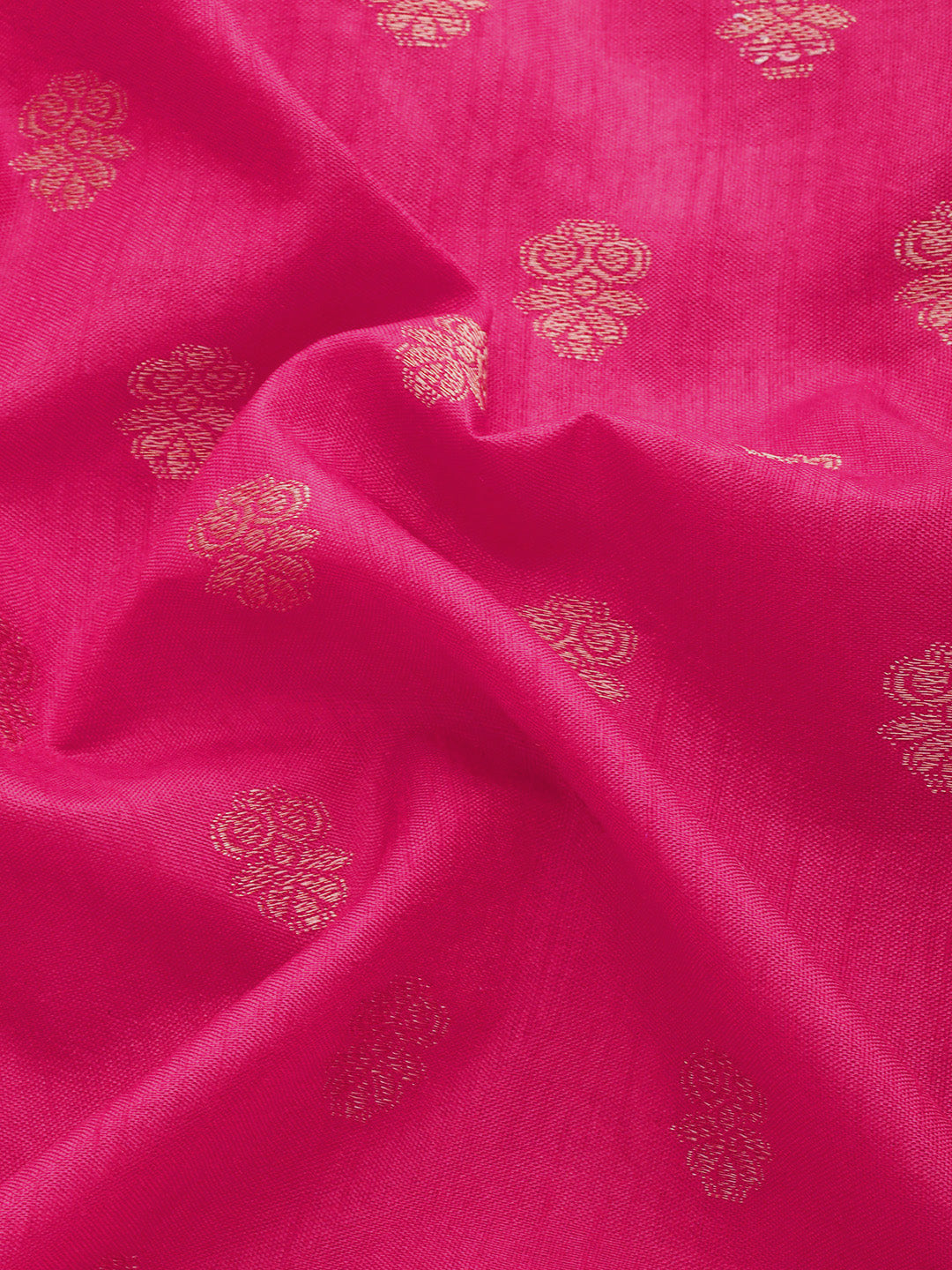 Pink Resham & Zari Woven Traditional Silk Saree
