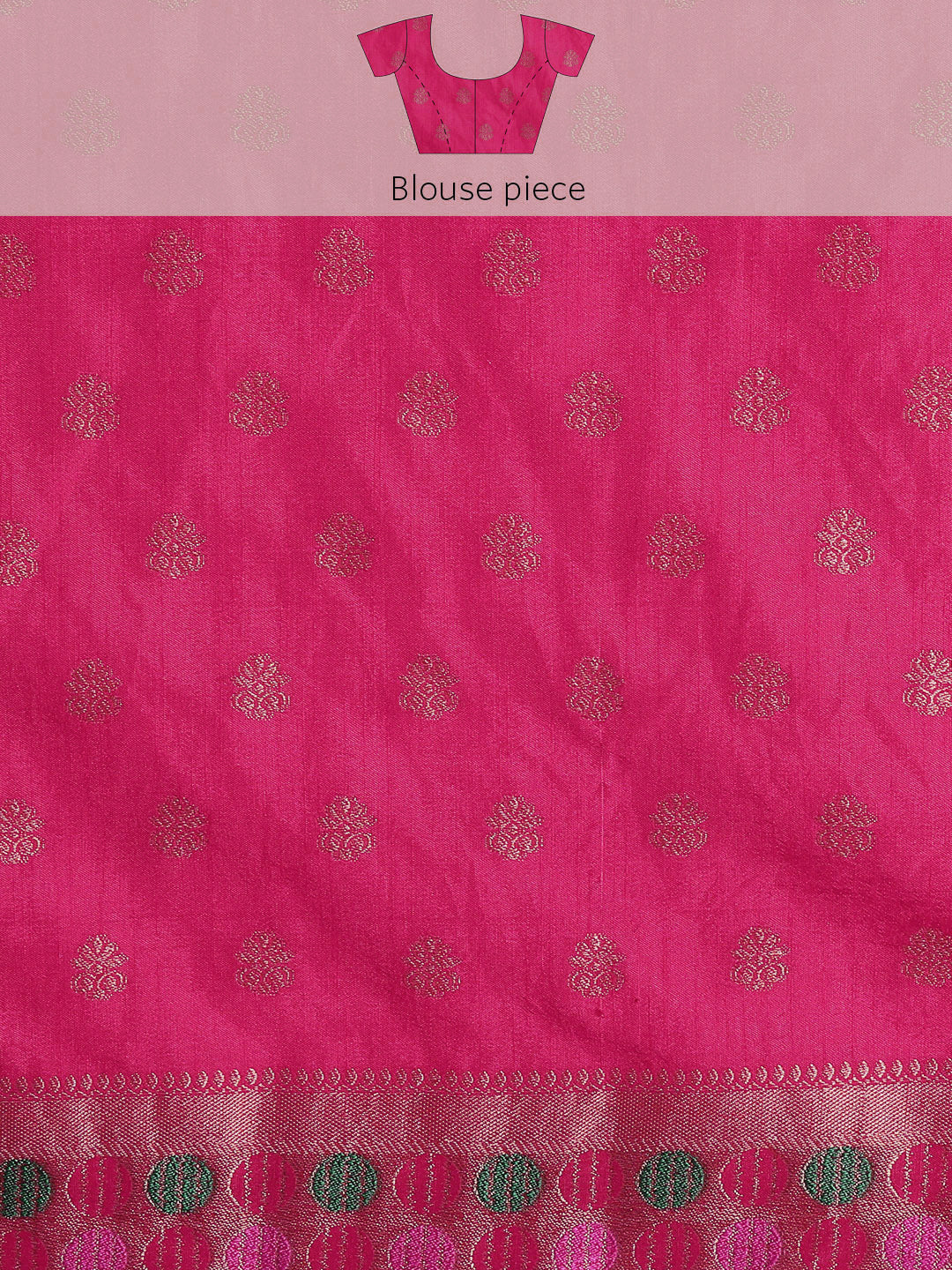 Pink Resham & Zari Woven Traditional Silk Saree