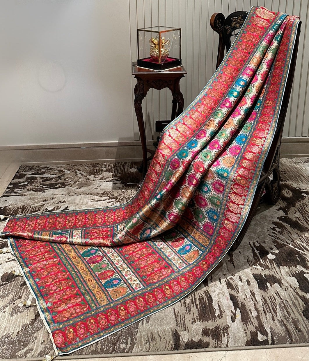 Vibrant Multicolour Silk Saree