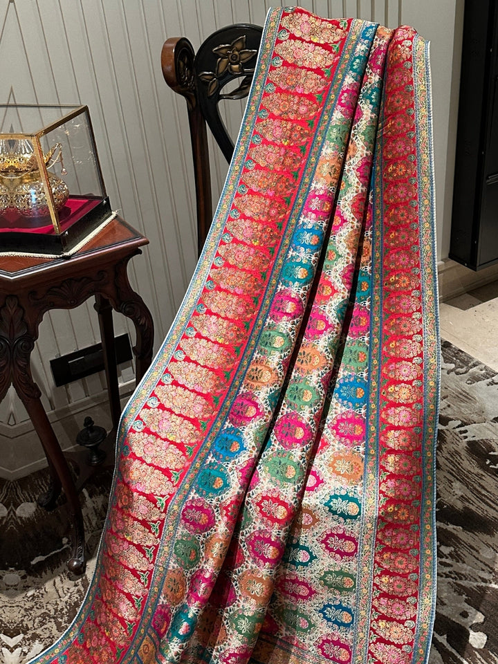 Vibrant Multicolour Silk Saree