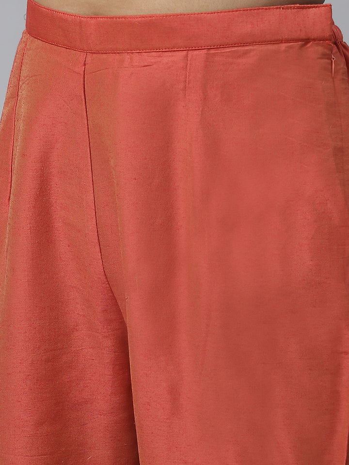 Banarasi Kurta Set with Zari meenakari Floral weaving and Handloom dupatta