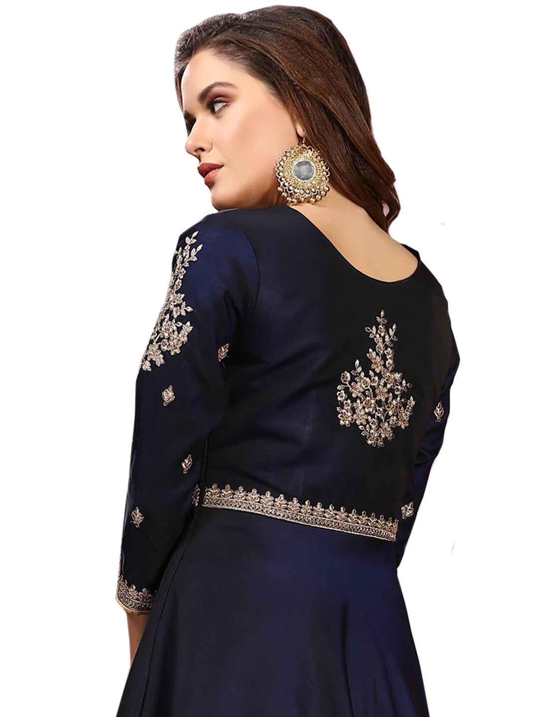 Embellished Gown with Zari and Resham Embroidery