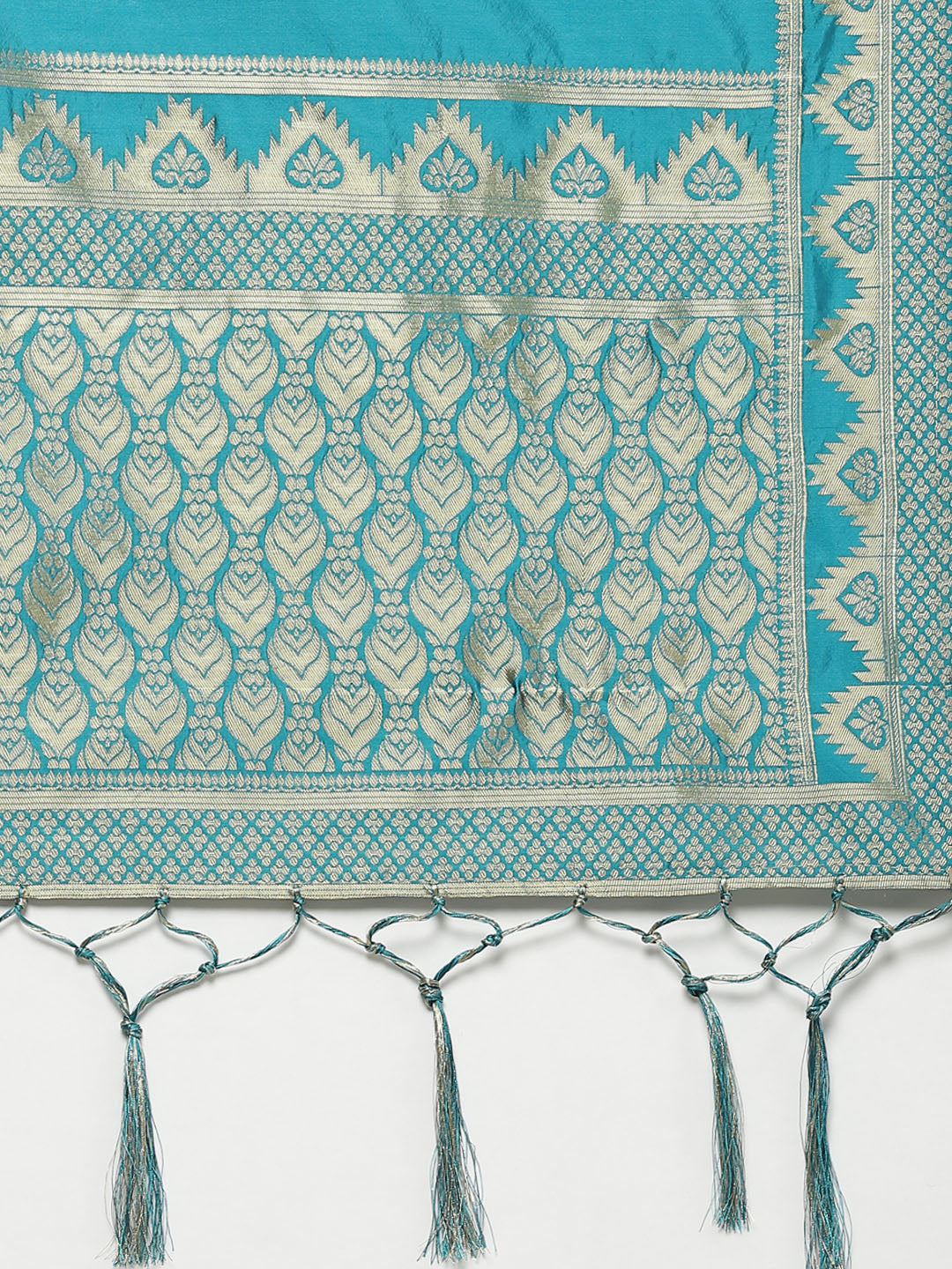 Ombre Semi Stitched Kalidar Banarasi Lehenga Choli With Zari Weaving & Peacock Motifs