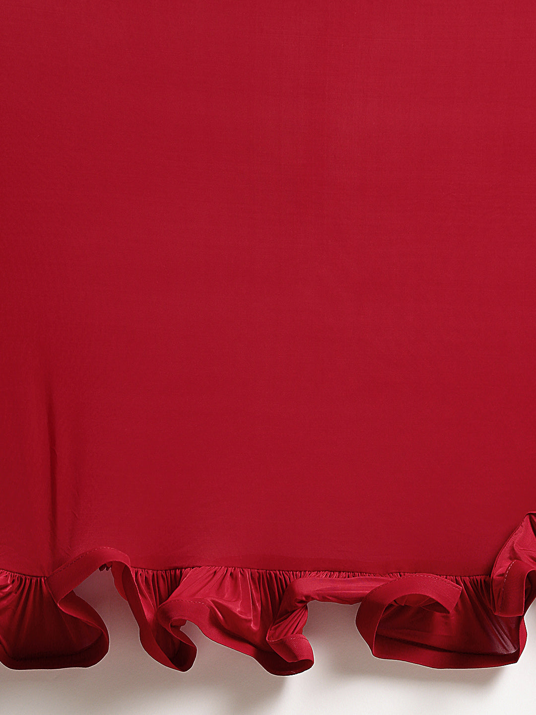 Draped Ruffled Lycra Pre-stitched Saree with Velvet Sequinned Crystal Embellished Blouse