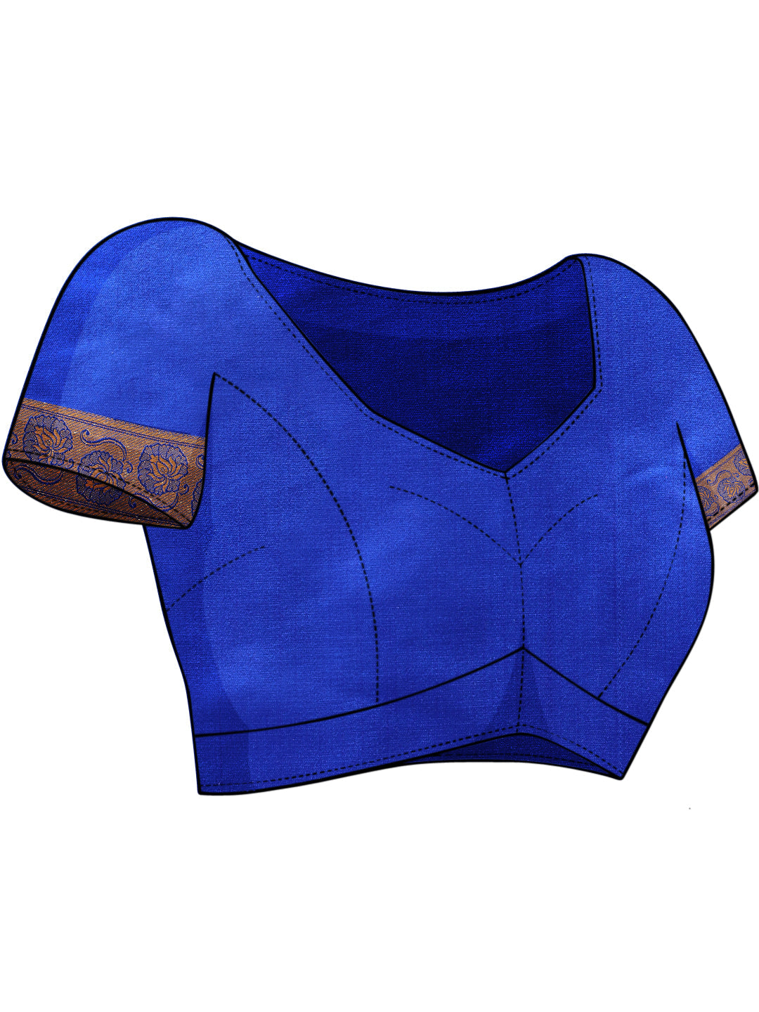 Banarasi Handloom Silk Saree with Zari Weaving & Contrast Border