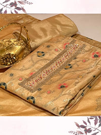 Golden Beige Woven Elegant Suit