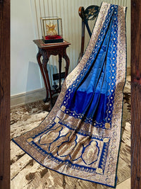 Blue Banarasi Silk Saree