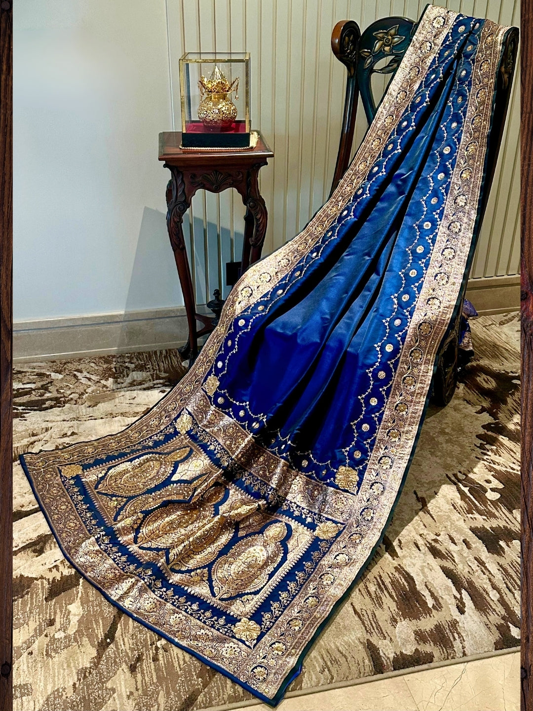 Blue Banarasi Silk Saree