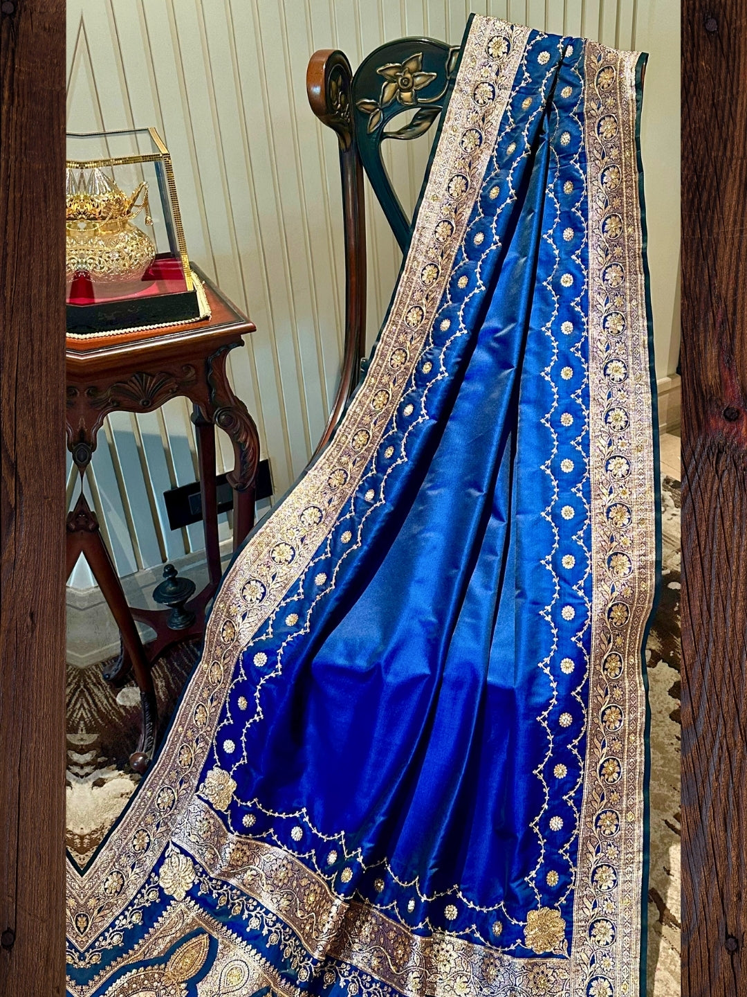 Blue Banarasi Silk Saree