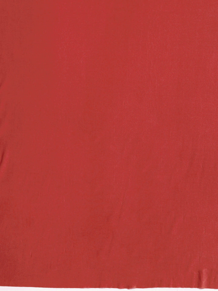 Red Ruffled Pre-Stitched Saree with Frilled and Embellished Blouse