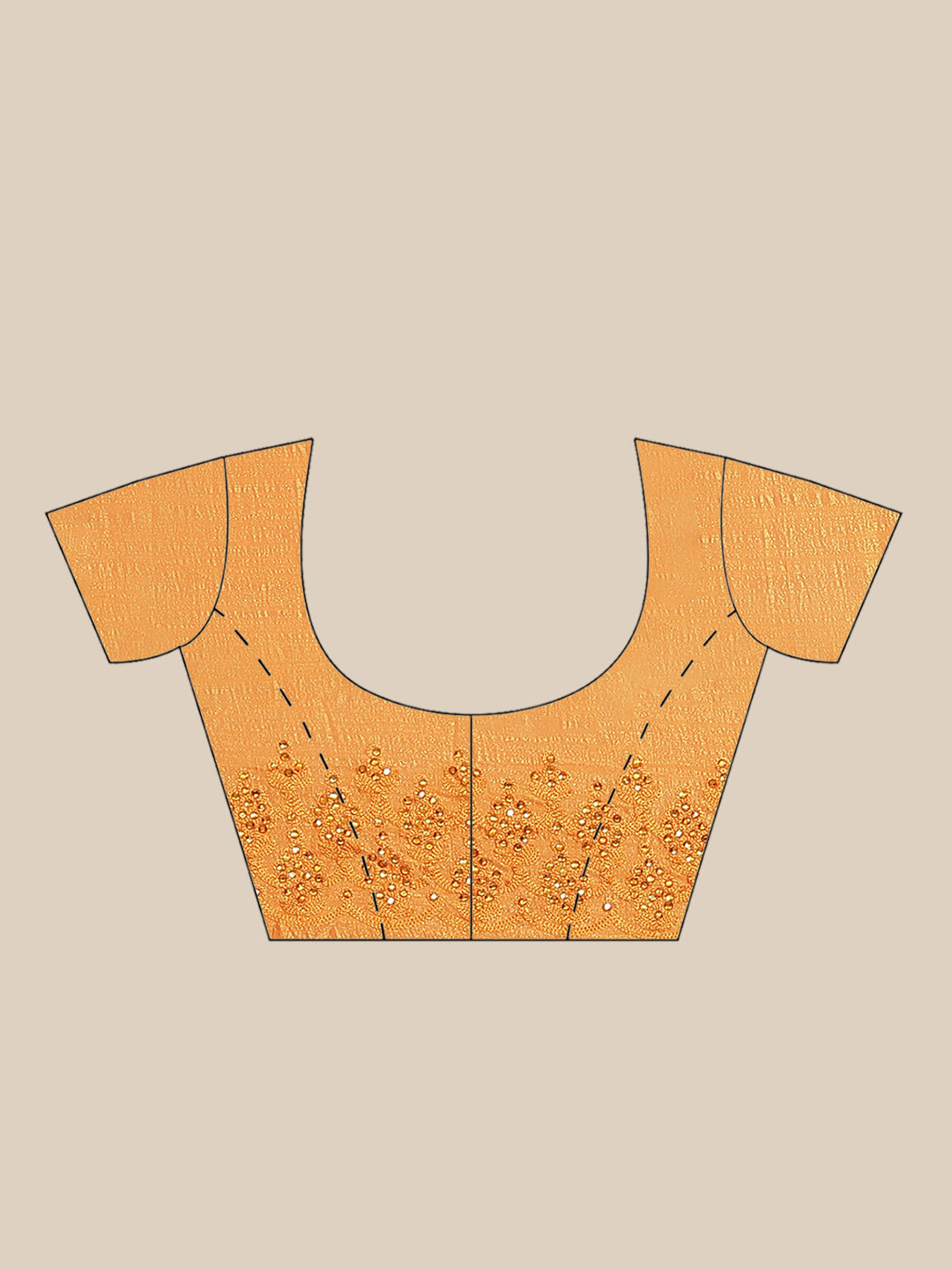 Mustard Raw Silk Scalloped Cocktail Saree with Resham Embroidery and Bright Crystals