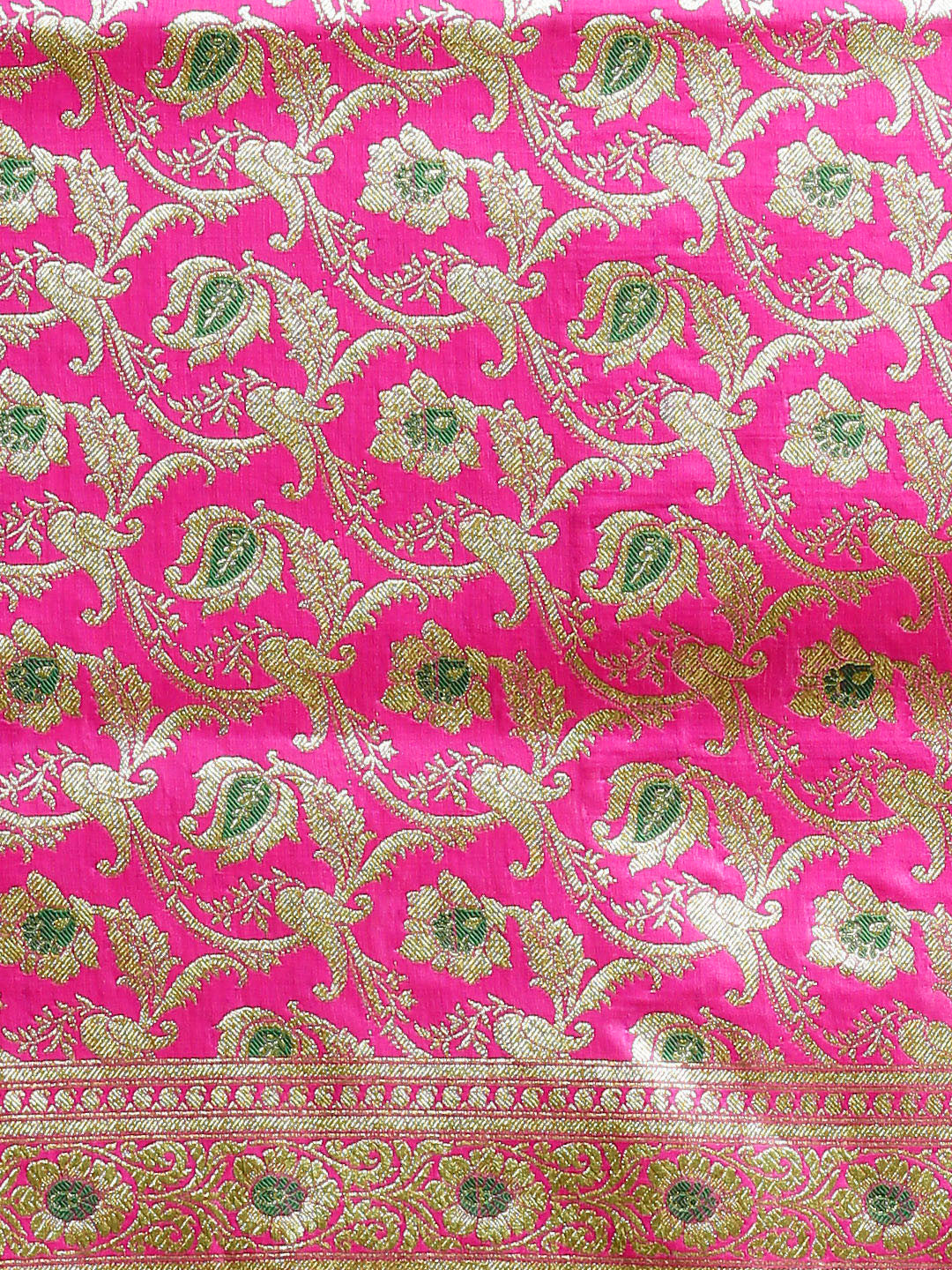 Banarasi Handloom Meenakari Silk Saree with Bridal Dupatta