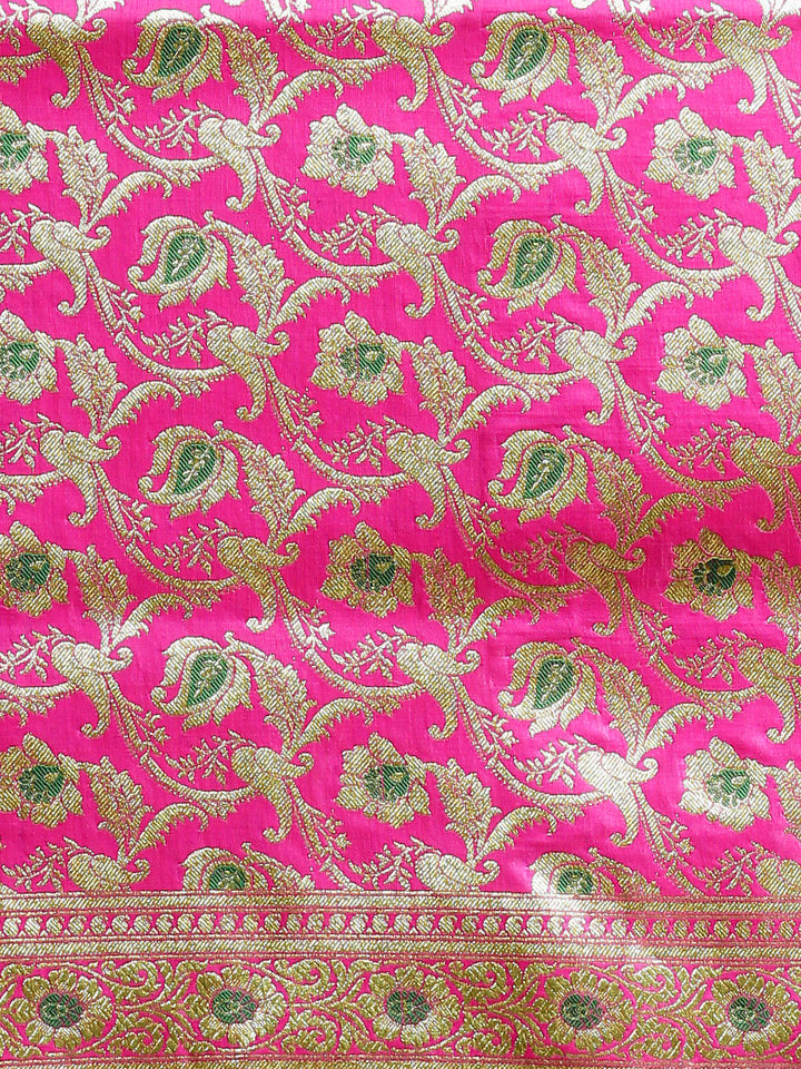 Banarasi Handloom Meenakari Silk Saree with Bridal Dupatta