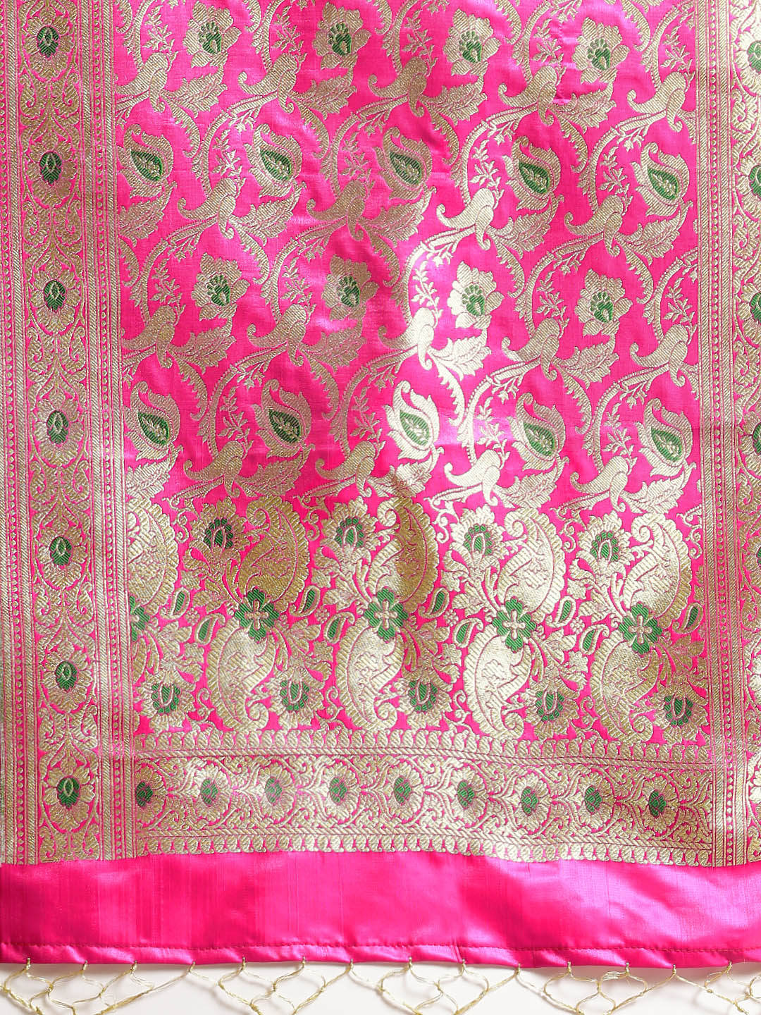 Banarasi Handloom Meenakari Silk Saree with Bridal Dupatta