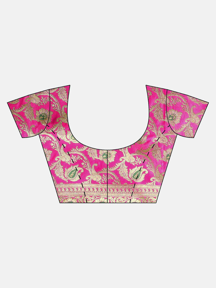 Banarasi Handloom Meenakari Silk Saree with Bridal Dupatta