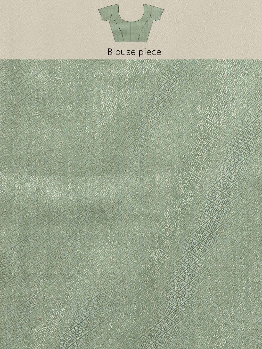 Aqua Blue Multi Color Texture Print & Zari Woven Embellished Saree