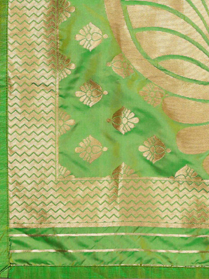 Anarkali Suit with Foil Print and Banarasi Dupatta
