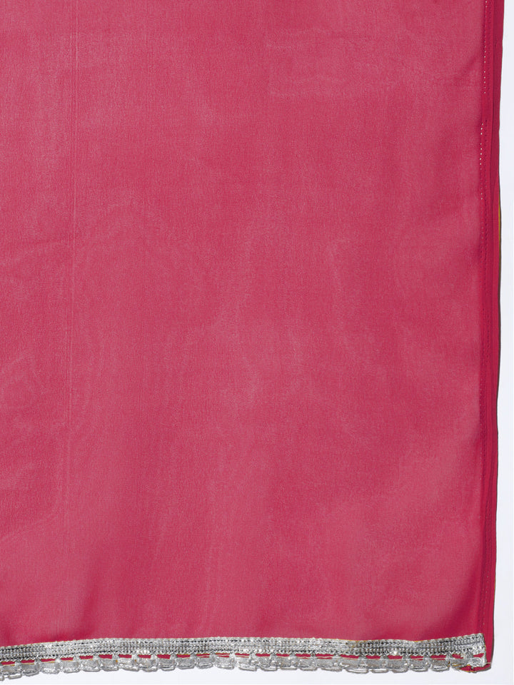 Mirror Embellished Kalidar Kurta Set with Pleated Palazzo
