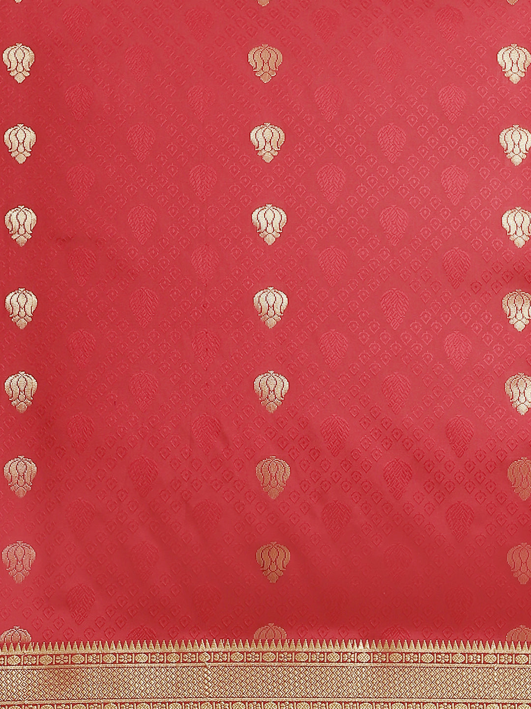 Traditional Banarasi Saree with Self Jacquard Weaving and contrast Maroon border