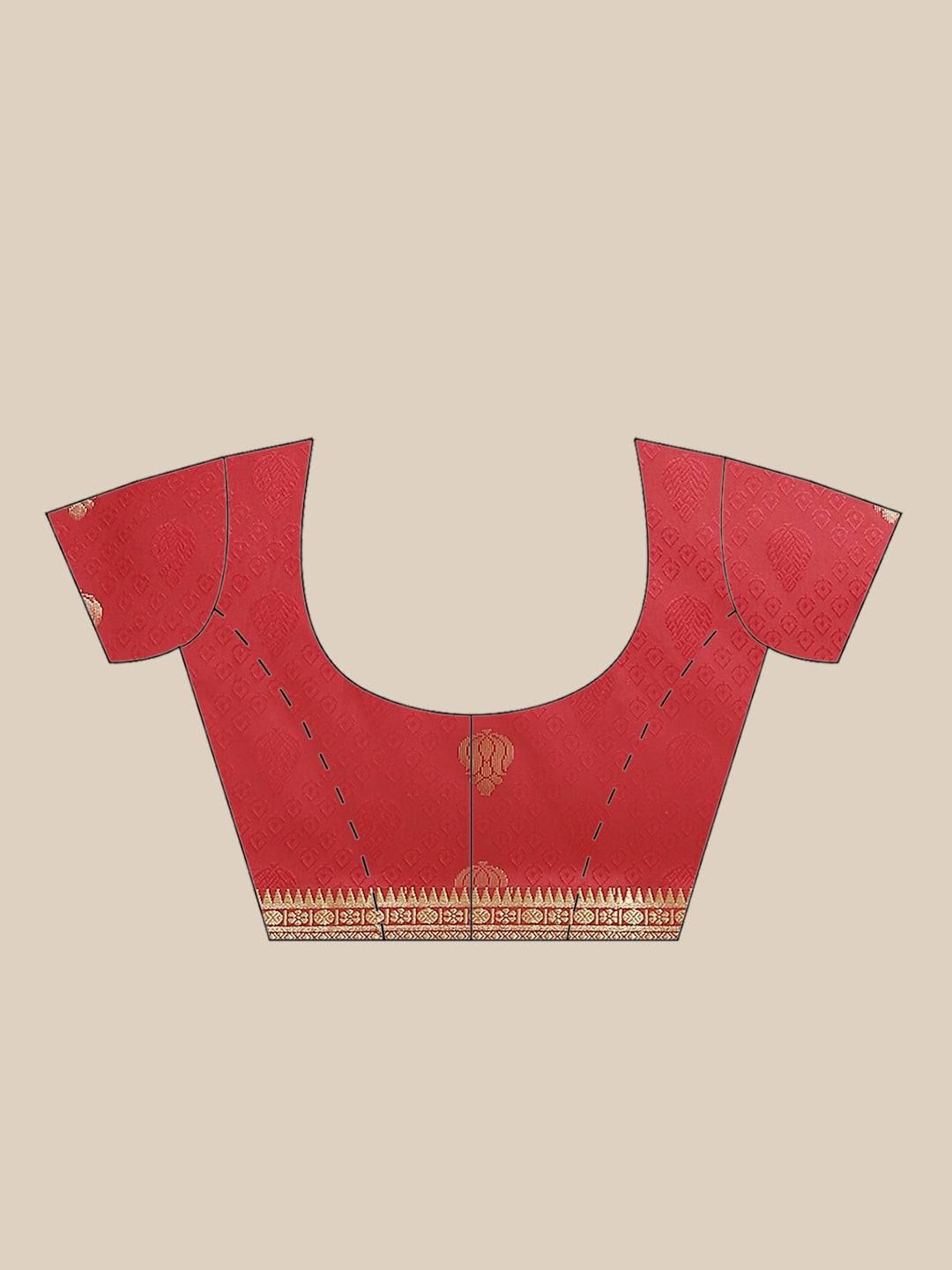 Traditional Banarasi Saree with Self Jacquard Weaving and contrast Maroon border