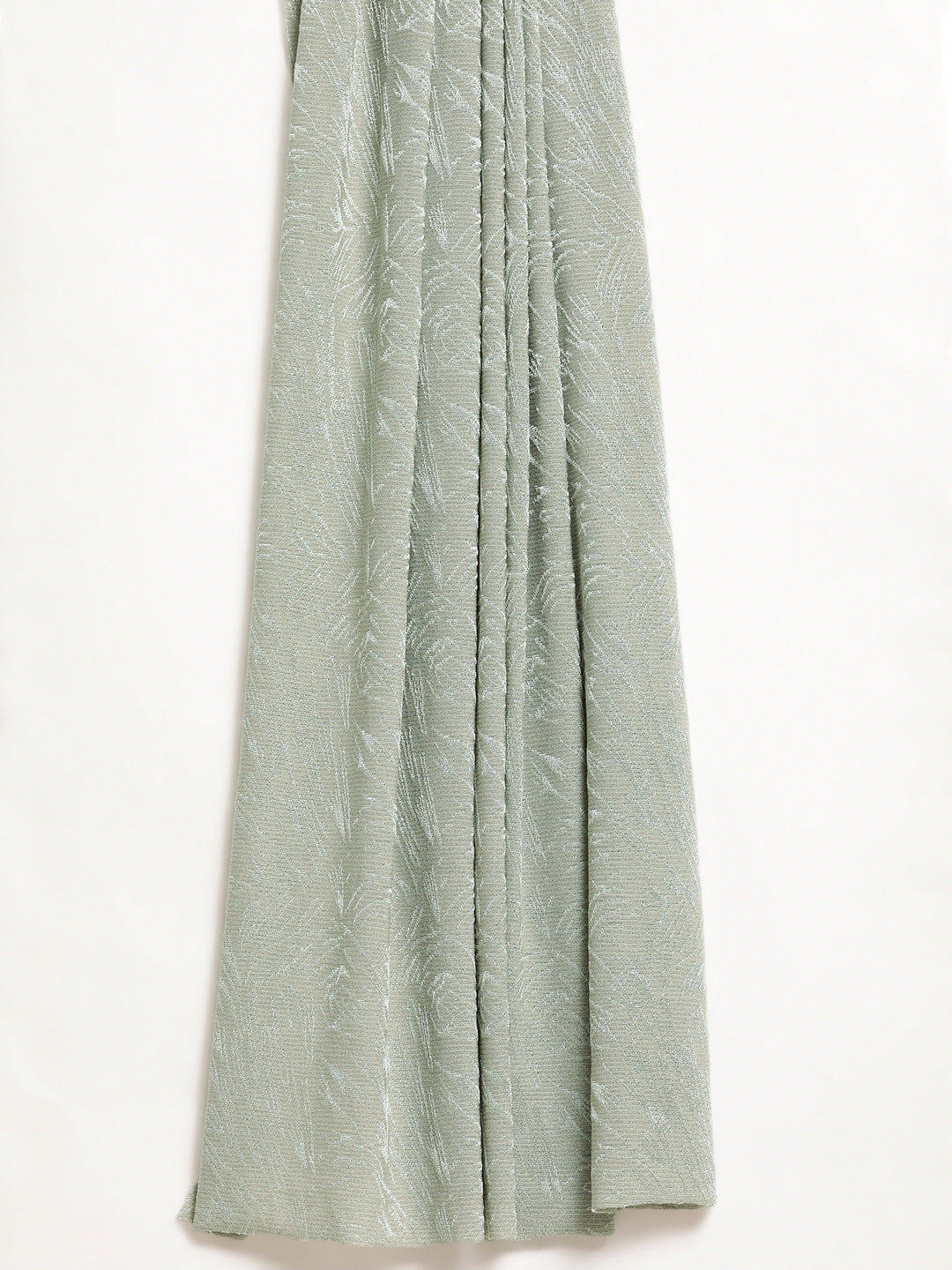 Ruffled Pre-Draped Shimmer Saree with Oxidised Embroidery and Embellished Net Blouse