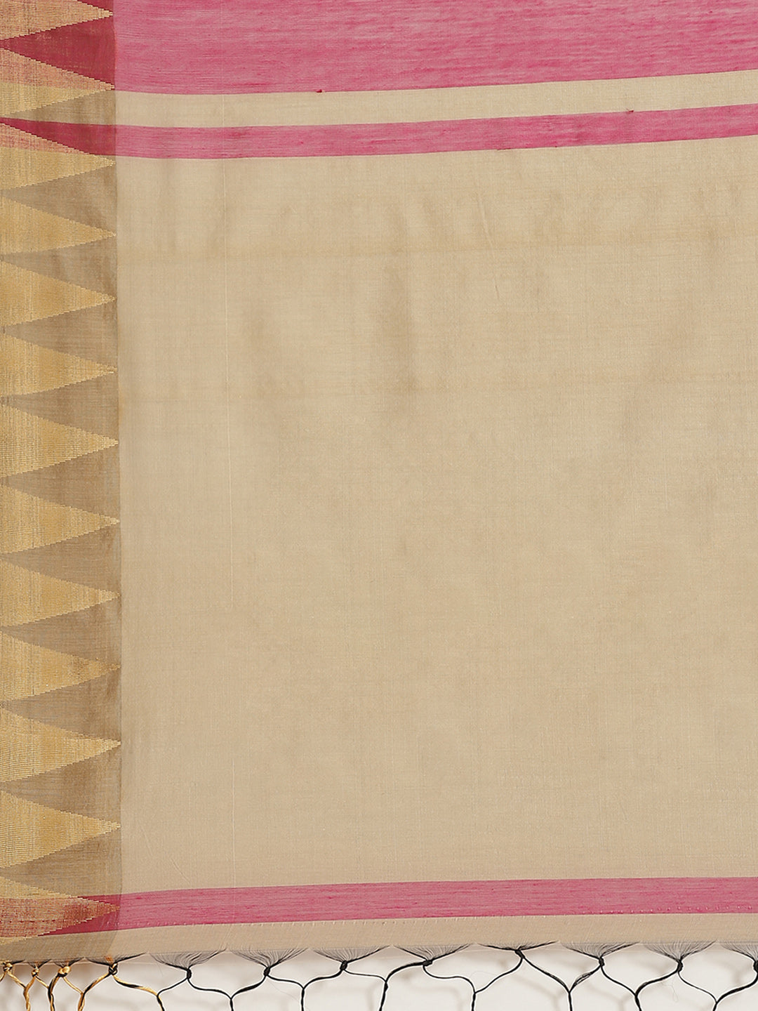 Deep Wine Venkatgiri Heritage of India Saree with Temple Weaving Border & Tassels