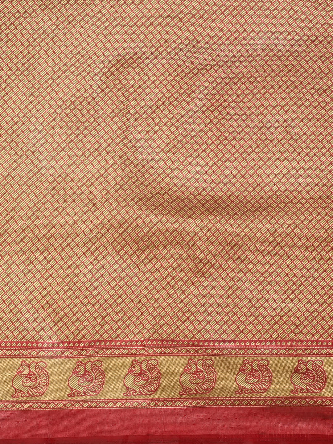 Bhagalpuri Silk Printed Saree with Animal Motifs