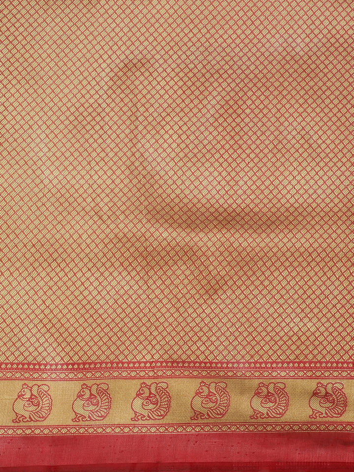 Bhagalpuri Silk Printed Saree with Animal Motifs