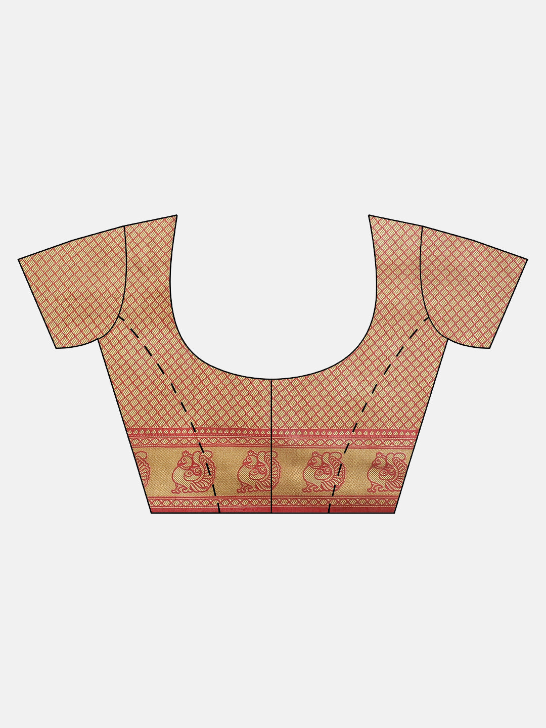 Bhagalpuri Silk Printed Saree with Animal Motifs