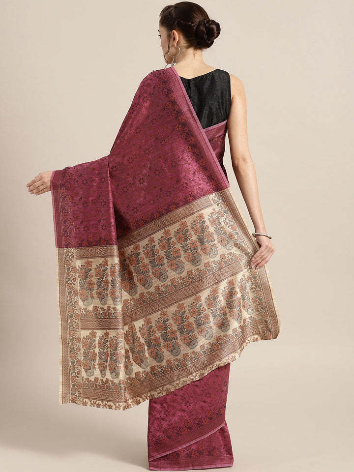 Resham Woven Banarasi Saree with Intricate Floral Pattern