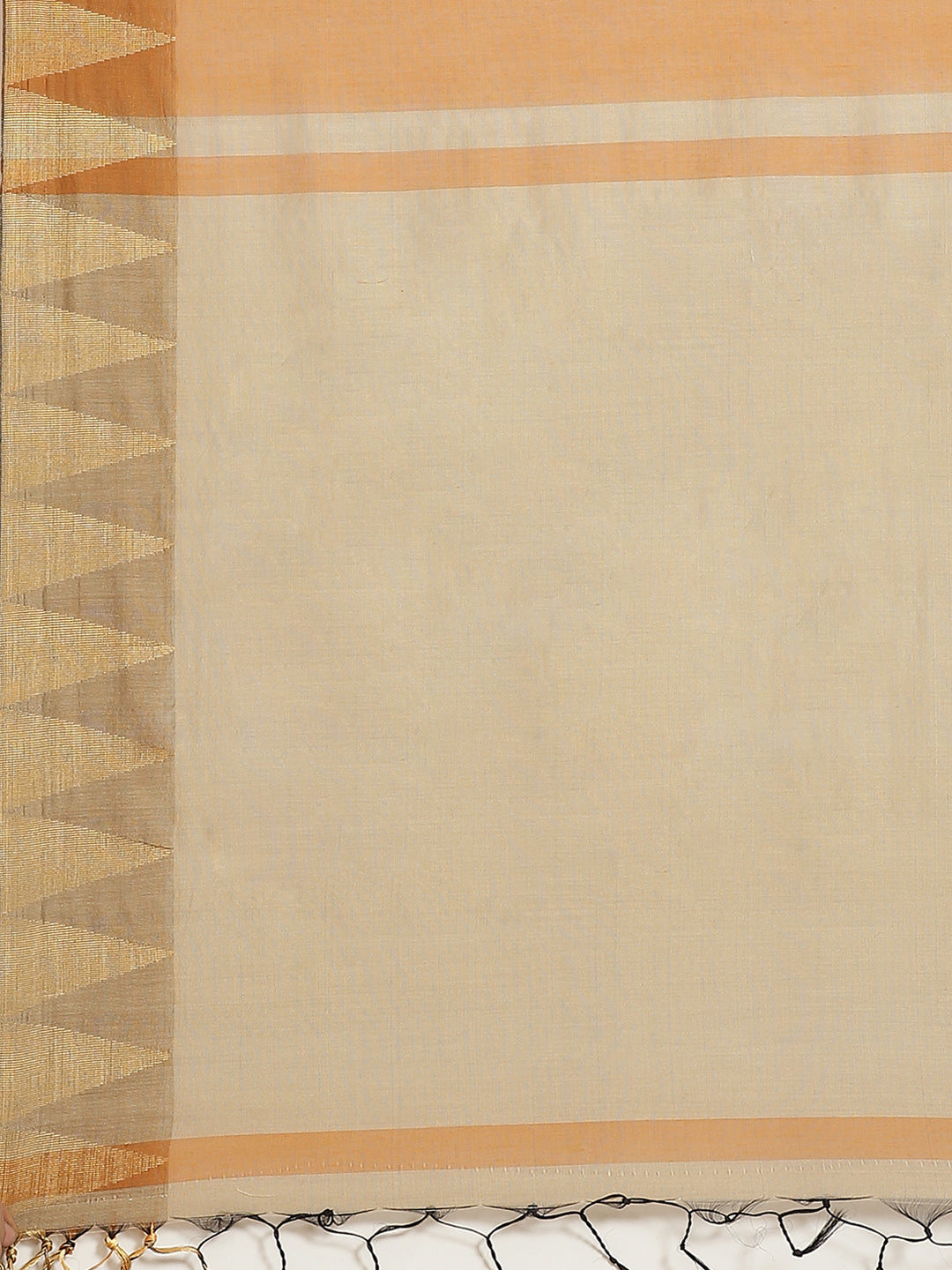 Mustard Venkatgiri Heritage of India Saree with Temple Weaving Border & Tassels